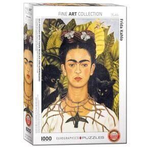 FRIDA KAHLO 1000 Piece Puzzle Self Portrait with Thorn Necklace and Hummingbird